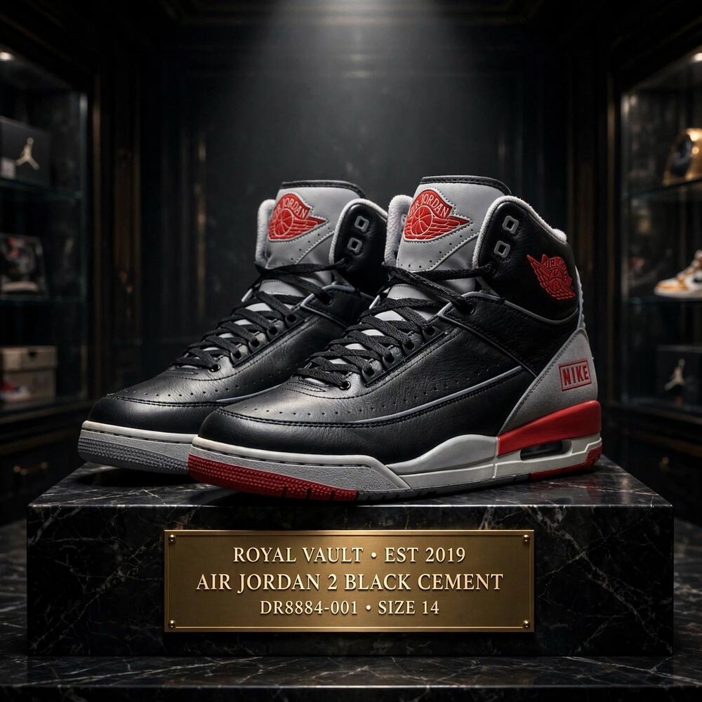 Size 14 - Air Jordan 2 Retro Black Cement DR8884-001 Worn Across Hall OG Box